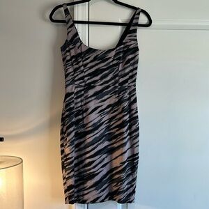 French Connection Dress, Size 2, Grey Otter Multi